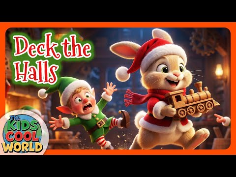 Deck the Halls | Christmas Songs for Kids - FUN Animals at Santa's Workshop 🎄🎅✨