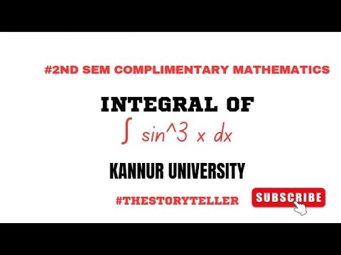 ∫sin^3 x dx -REDUCTION OF INTEGRAL FUNCTION-2ND SEMESTER COMPLEMENTARY MATHEMATICS-KANNUR UTY