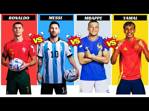 COMPARISON | RONALDO VS MESSI VS MBAPPE VS YAMAL