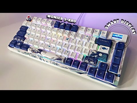 Wireless RGB Gaming Keyboard with OLED Smart Display, Womier S-K80 Unboxing!