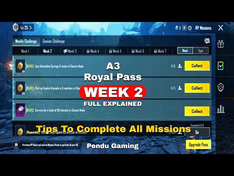 A3 WEEK 2 MISSION | PUBG WEEK 2 MISSION EXPLAINED | A3 ROYAL PASS WEEK 3 MISSION