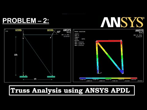 PROBLEM - 2 l TRUSS ANALYSIS l ANSYS APDL l