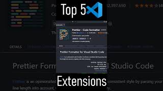 Top 5 Vs code Extensions for Web Developers #vscode #webdevelopment