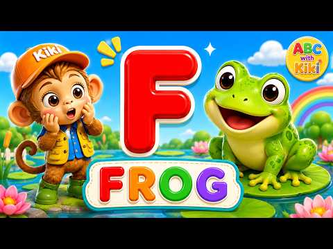 F is for Frog! 🐸 Fun Animals Facts | Meet Kiki’s New Look 🐵✨❤️| Alphabet Time: Learn Letter F with 🐒