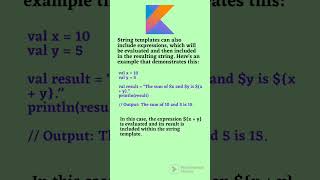 Korlin feature : String template #kotlin #kotlindev #android #string template