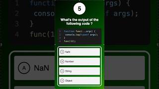 17/100 javascript mcq questions for interview | typeof operator in javascript #frontend #quiz