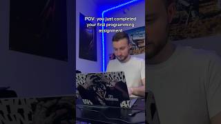 What EVERY computer science student does for their first assignment #coding #funny #computerscience