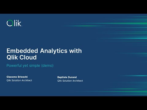 Embedded Analytics with Qlik Cloud - Powerful yet simple demo