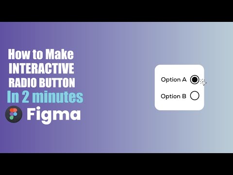 How to Make an Interactive Radio Button in Figma | 2 Minutes Figma Tutorial