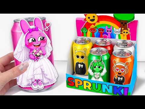 Paper DIY💖SPRUNKI In the Toilet Zone + PINKI Bride Glow Up 🚽How To Make SPRUNKI Paper Blind Bag Tana