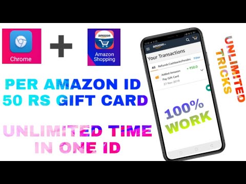 AMAZON GIFT CARD || 50RS + 50RS || UNLIMITED TRICKS