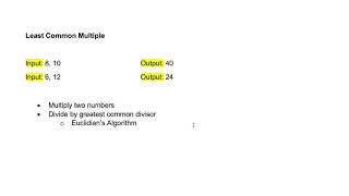 LeetCode Interview Questions - Least Common Multiple