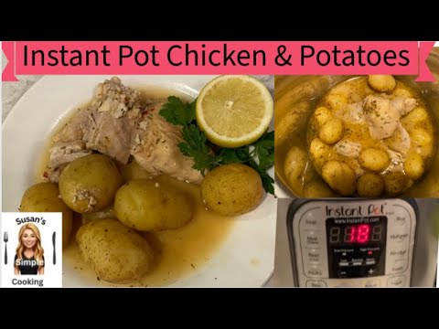 Instant Pot One Pot Meal, Greek Chicken and Potatoes, Pressure Cooker Dump and Go Chicken Recipe
