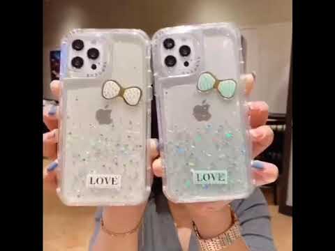 Transparent glitter  phone case #phone case#phone back cover