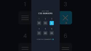CSS Menu bar for Fronted Developer 03  | CSS Burger Animation Using html  & css |    @codebrowser