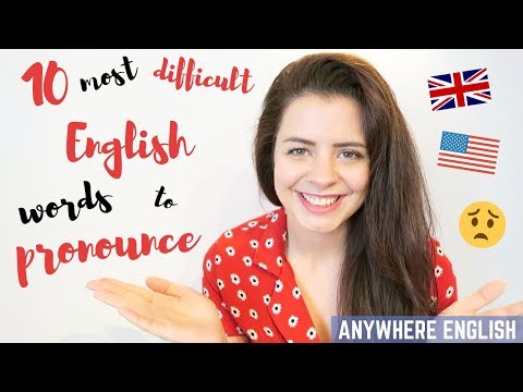 10 DIFFICULT ENGLISH words to PRONOUNCE // Anywhere English