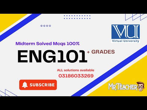 ENG101 Midterm Prep | Solved Top MCQs for A+ Grades