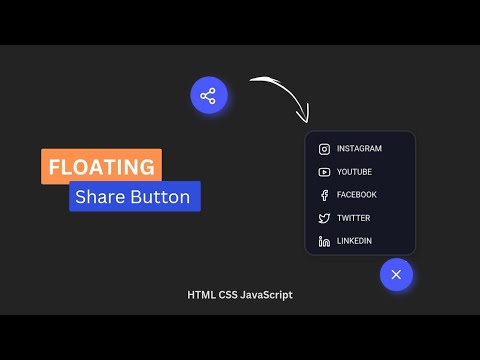 Floating Share Button using HTML CSS JavaScript