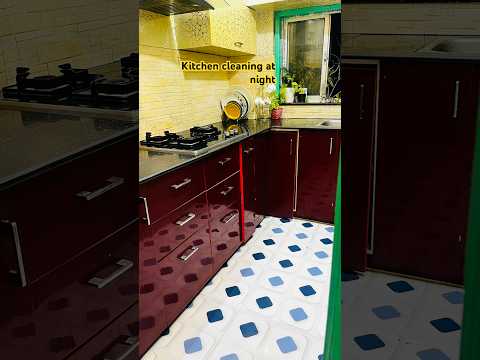 Kitchen cleaning at night #song #bollywood #kitchencleaning #ytshorts #viralvideo