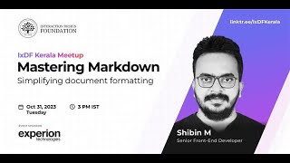 Mastering Markdown - IxDF Kerala Meetup