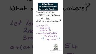 Discovering the Easy Algebra Trick for Consecutive Numbers
