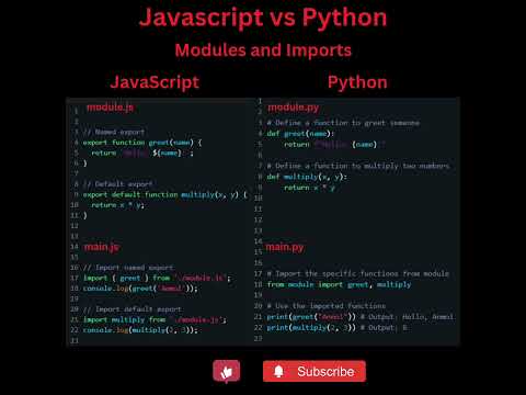 Modules and Imports in JavaScript and Python.#javascript#python#programming#coding#shorts
