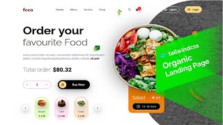 Organic Landing Page using Tailwindcss & HTML - Speed Code