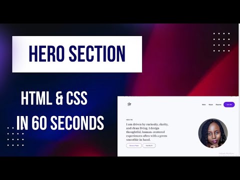 HERO SECTION | HTML & CSS IN 60 SECONDS