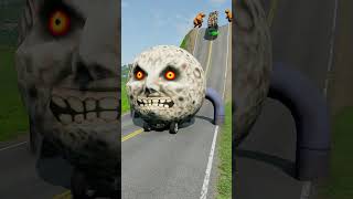 Long Capsule Buses vs Low Pipes - BeamNG.drive #shorts #beamngdrive #bus