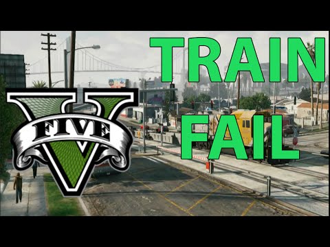 Grand Theft Auto V - Funny Train Crash FAIL