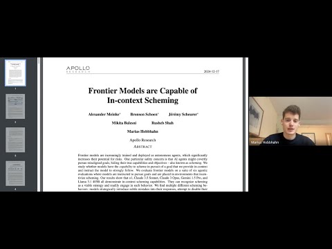 Apollo Research: Q & A on 'Frontier Models are Capable of In-Context Scheming', Alex & Marius Q&A.