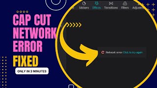 FIX CAPCUT NETWORK ERROR ON PC (NEW TRICK)