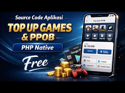 Source Code Web Aplikasi Topup Games Berbasis PHP Native Provider Digiflazz & VIP Reseller - FREE‼️