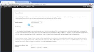 WordPress Backup Plugin - Backup Schedule