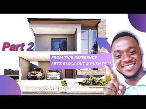 A 3bedroom bungalow Exterior House SketchUp Design | Part 2
