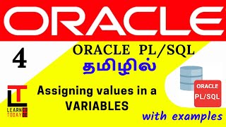 Assigning values to a variable | := | Oracle PLSQL tutorial in TAMIL @learncodetodaytamil​