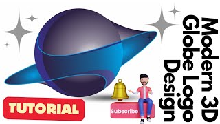 Modern 3D Globe Logo Design | #graphicdesign #coreldrawtutorialhindi #3dlogodesign #logo #graphics