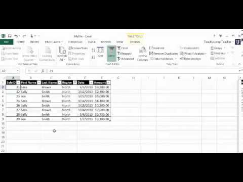 Excel: Autofilter