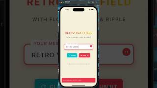 Retro TextField in Flutter | Ripple Vibes Unleashed! #flutter #tech #flutterdev #textfield #appdev