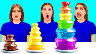 Rich vs Broke vs Giga Rich Food Challenge by Hahanom Top Challenges