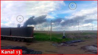 Footage of the truck used in the strikes on Russian airfield