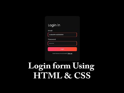 Login form Using HTML & CSS
