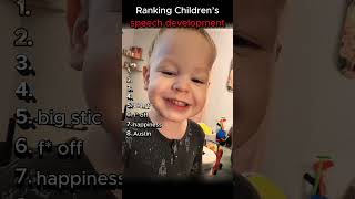 Ranking Children’s Speech Development #shorts #funny