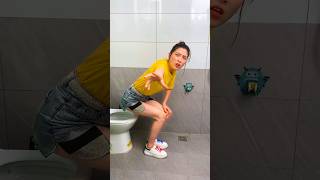 🚿😱 Slippery Bathroom Disaster! 🖐️ Grab Handle Saves the Day 😂🤣