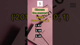 Let's learn about SQL week function  #master #mysql #games #oracle #quiztime #sql #quiz #coding