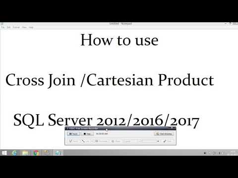 The cross join in sql server example