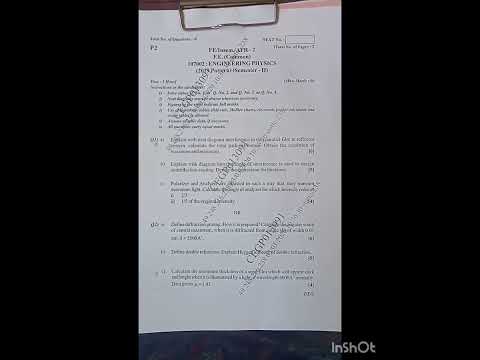 FE/Insem/Engineering Physics Question paper 2022