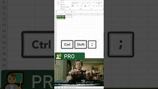 ⏰ Insert current time instantly in Excel with Ctrl Shift ; #excel  #excelforbeginners  #exceltips