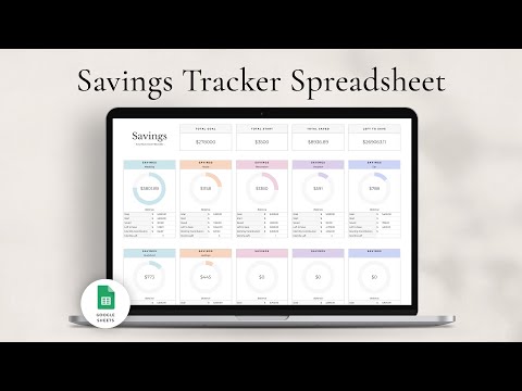 Savings & Sinking Funds Tracker Spreadsheet for Google Sheets