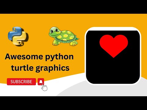 Python turtle graphics tutorial | Heart Shape Design | Turtle graphics